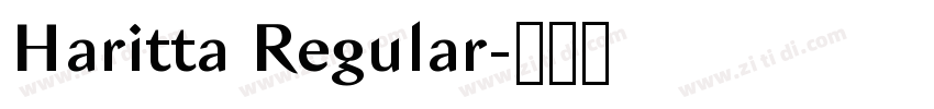 Haritta Regular字体转换